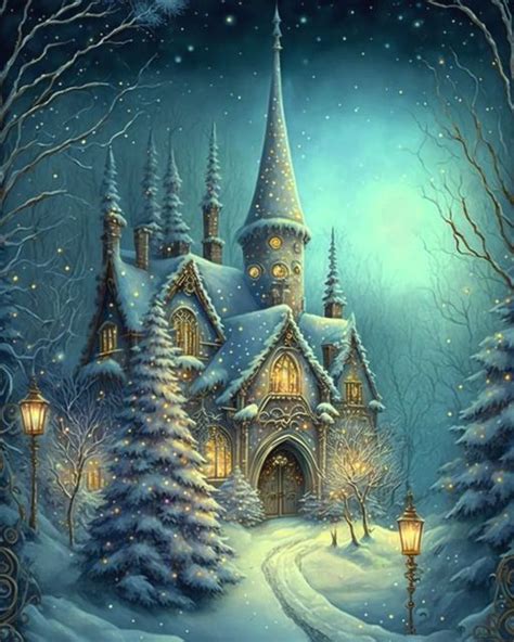 Christmas Night Christmas Scenes Fantasy Places Fantasy World