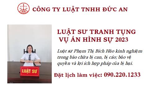 Luật sư tranh tụng hình sự 2023