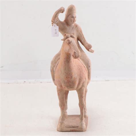 Chinese Ceramic Equestrian Figure Tang Dynasty Ebth