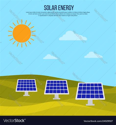 Green energy background with solar panels Vector Image