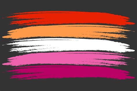 Premium Vector An Art With Lesbian Pride Flag Colors