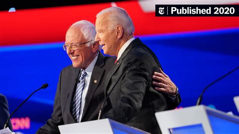 For Biden And Sanders The Fights Not Personal The New York Times