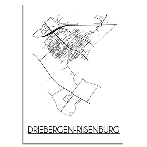 Driebergen Rijsenburg Plattegrond Poster Designclaudshop