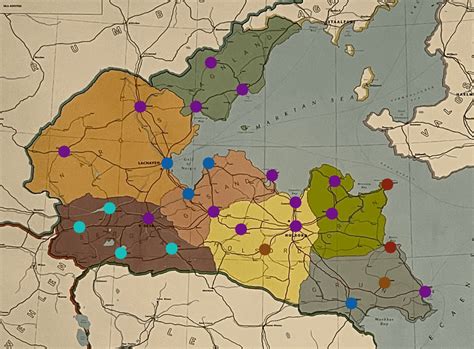 Map Of Sordlands Cities By Political Party Rsuzerain