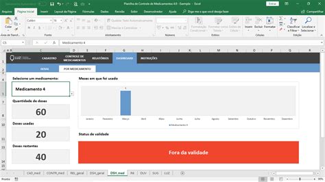 Planilha De Controle De Medicamentos Em Excel 4 0 LUZ Prime