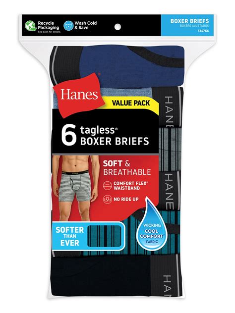 Hanes Hanes Men S Value Pack Assorted Boxer Briefs 6 Pack