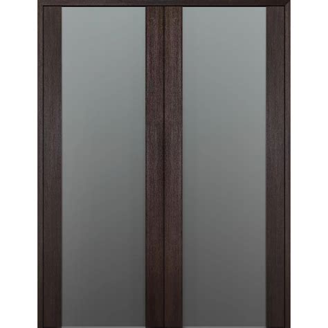 Belldinni Vona 202 72 In X 84 In Both Active Full Lite Frosted Glass