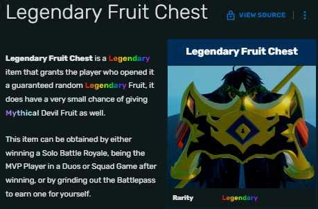 Legendary Fruit Chest GPO