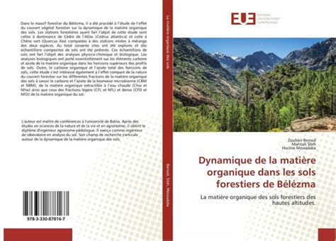 Dynamique De La Mati Re Organique Dans Les Sols Forestiers De B L Zma