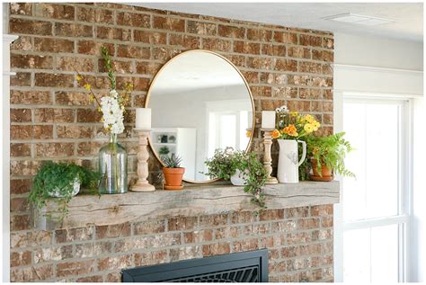 Modern Farmhouse Spring Fireplace Décor Ideas