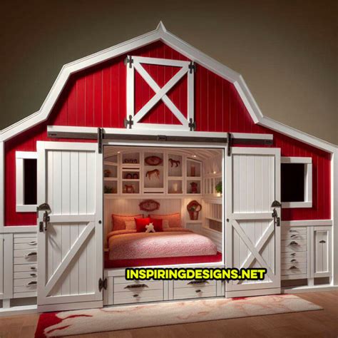 These Giant Barn Shaped Kids Beds Have Stables For Their Toy Horses ...