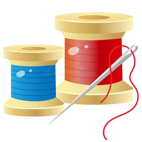 Sewing Needle Thread Illustration Stock Illustrations Sewing