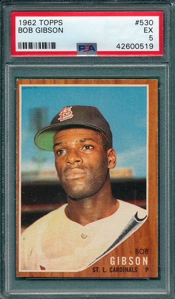 Lot Detail 1962 Topps 530 Bob Gibson PSA 5 SP