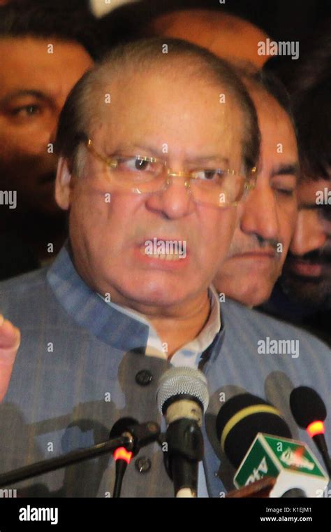 Pakistani Former Prime Minister Mian Mohammad Nawaz Sharif Addressing