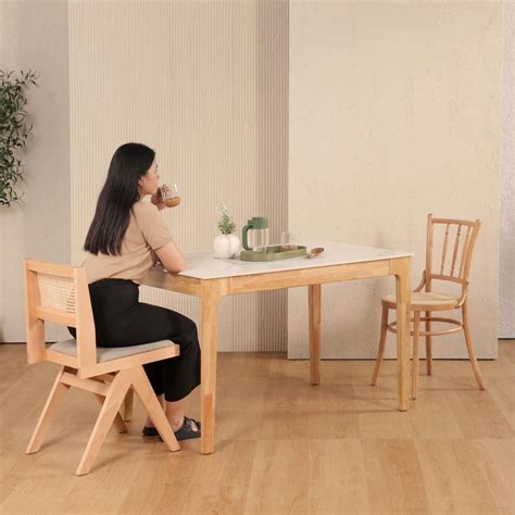 Kopitiam Dining Side Chair Rattan Seat Comfort Design Furniture