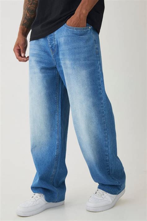 Relaxed Rigid Jeans Boohoo Uk