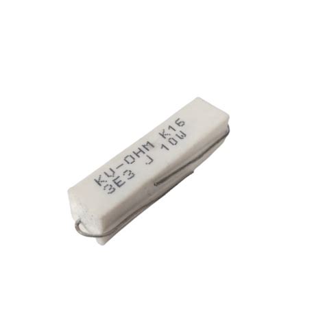 E W Axial Lead Ceramic Encased White Wire Wound Resistors