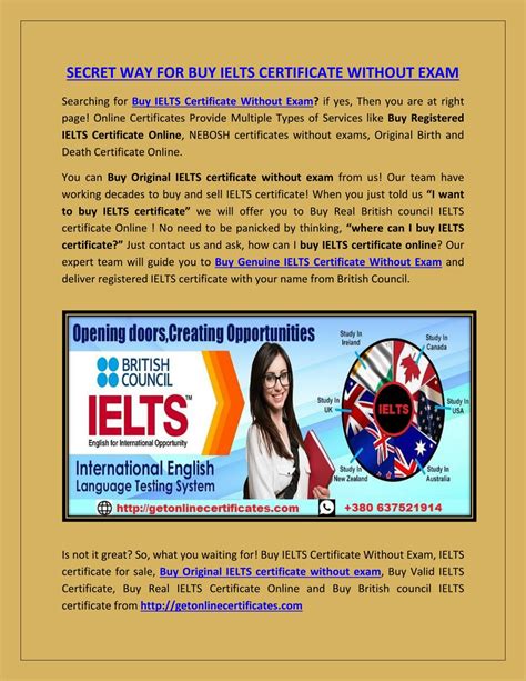 Ppt Secret Way For Buy Ielts Certificate Without Exam Powerpoint