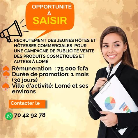 Des Hôtes Et Hôtesses Commerciales EmploiTogo INFO