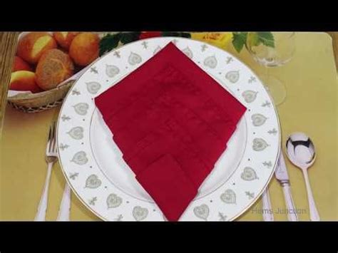 Diamond Napkin Fold Tutorial How To Fold A Napkin Table Napkin Fold