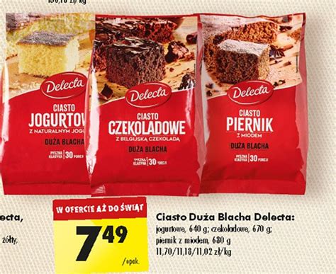 Ciasto jogurtowe Delecta duża blacha cena promocje opinie sklep