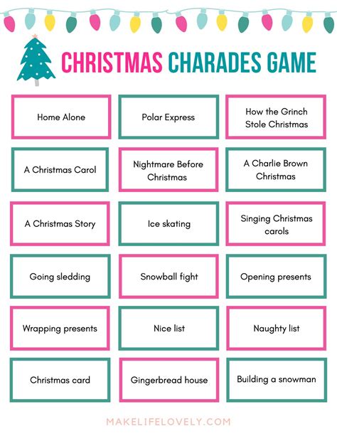 Christmas Charades - Make Life Lovely