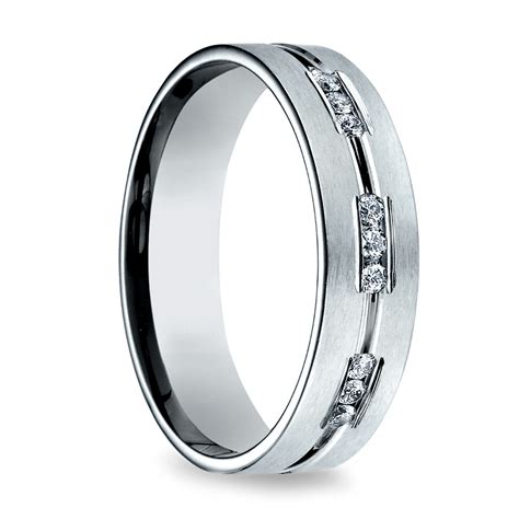 Palladium Diamond Eternity Men's Wedding Ring