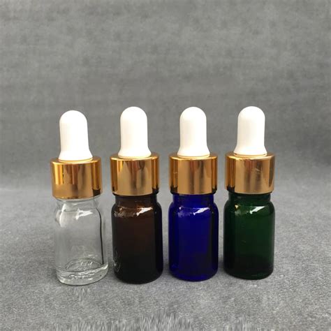 Empty 5ml Premium Vials Glass Bottle For Essential Oils With Glass Eye Droppers Refillable