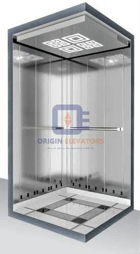 Origin Elevators Glossy Stainless Steel Residential Elevator Cabin