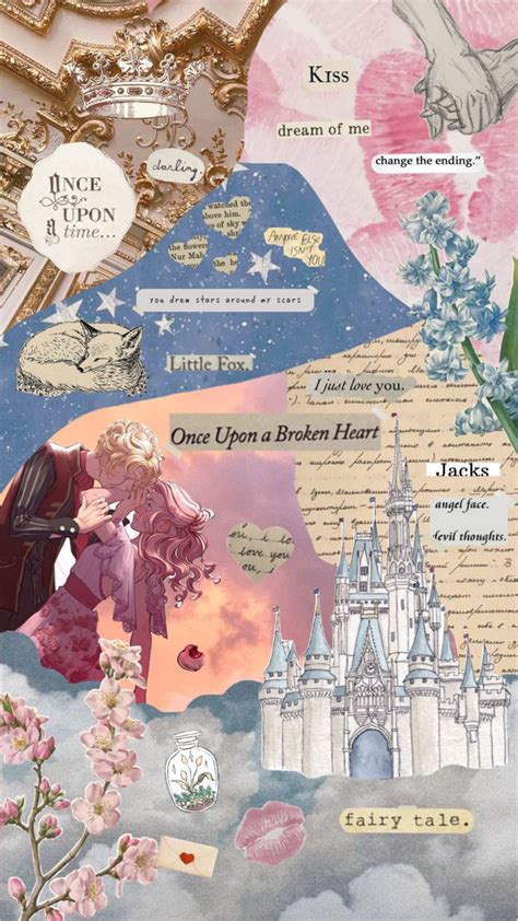 A Collage Of Disney Princesses And Their Castle