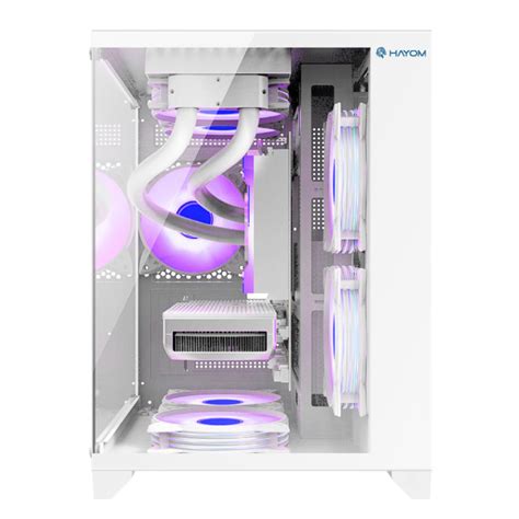 Gabinete Gamer Hayom Gb Branco Crystal Inform Tica