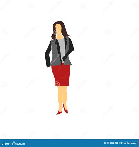 Businesswoman Icon Vector Isolated On White Background Businesswoman