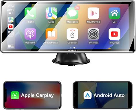 Essgoo Draadloze Apple Carplay Android Auto Autoradio Inch