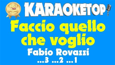 Faccio Quello Che Voglio Fabio Rovazzi Karaoke Base Musicale Con