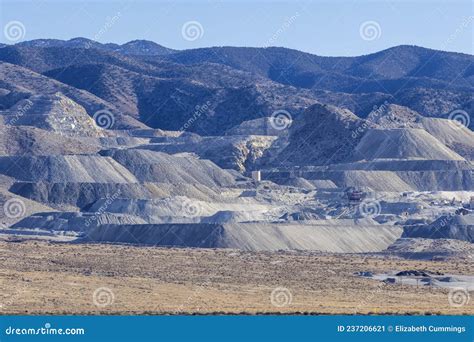 Large Tailing Piles From A Mining Operation In Gabbs Nevada Stock Image