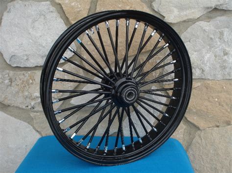 21x35 Dna Fat Spoke Mammoth Black Out Front Rim Harley Fxst Fxdwg