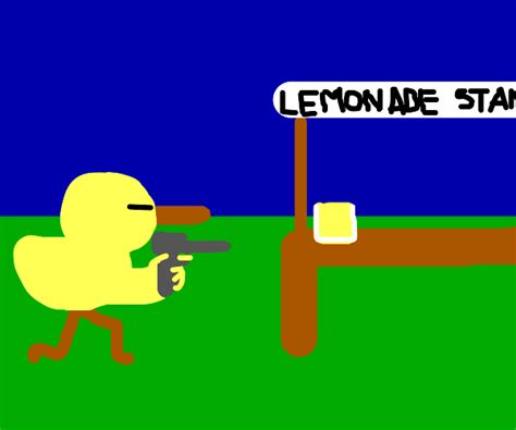 The duck walked up to the lemonade stand - Drawception