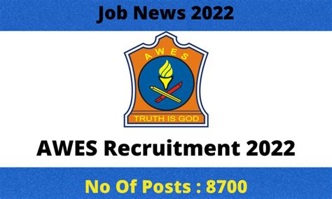 AWES Recruitment 2022 Apply For 8700 PGT TGT PRT Posts