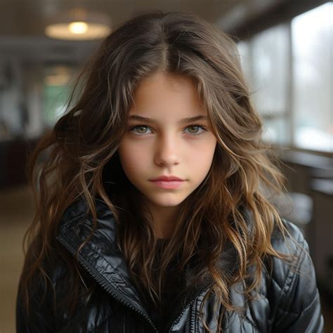 Premium Photo | Beautiful young 11 year old girl looking sad into the ...