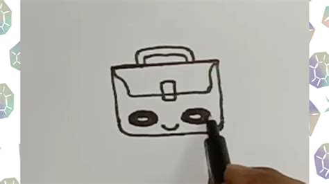 How To Draw A Office Bag Drawing Easy || How To Draw A Cute Bag Very Easy Step By Step For Kids ...