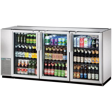 True Tbb 24gal 72g S Hc Ld 71 78 Stainless Steel Narrow Glass Door Back Bar Refrigerator