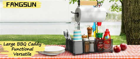 Amazon Fangsun Grill Caddy Bbq Caddy With Paper Towel Holder