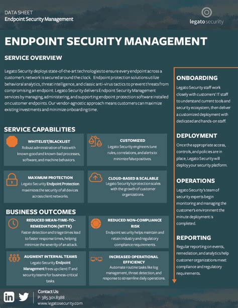 Endpoint Security Management Data Sheet – Legato Security