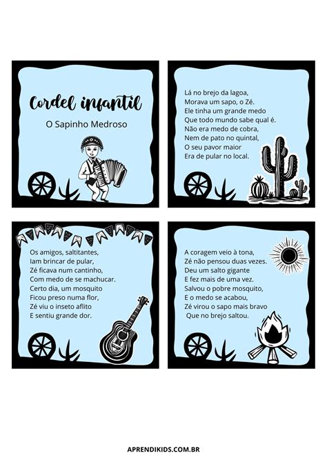 Cordel Infantil para imprimir: 19 Modelos gratuitos