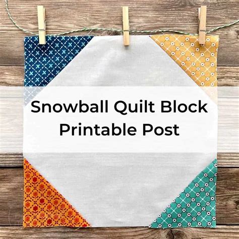 Snowball Quilt Block Tutorial