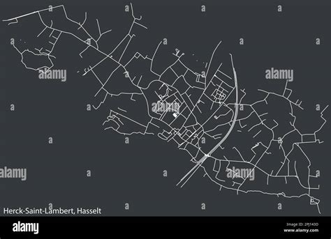 Detailed Hand Drawn Navigational Urban Street Roads Map Of The Herck