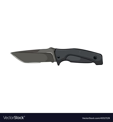 Sharp Military Knife Cartoon Royalty Free Vector Image