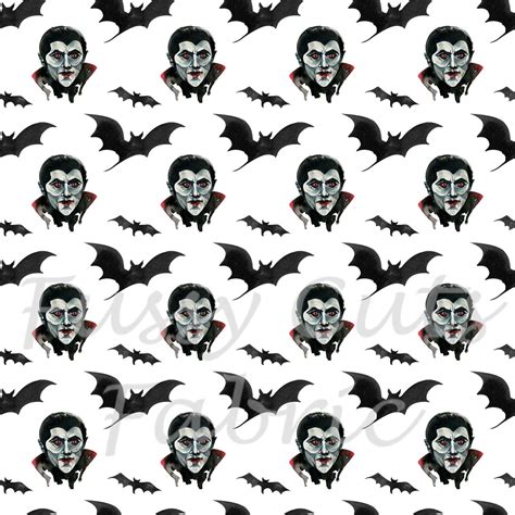 Classic Vampire Fabric Halloween Fabric Vampire Fabric Etsy