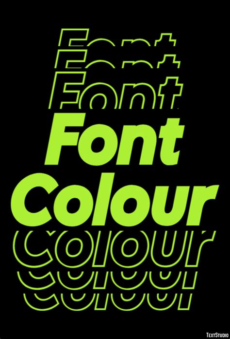 Font Colour Text Effect and Logo Design Font