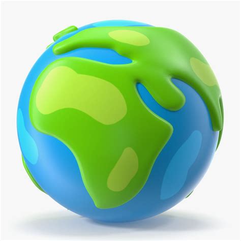 Cartoon Low Poly Earth Planet UVW 3D Model 25 C4d Fbx Obj 3ds